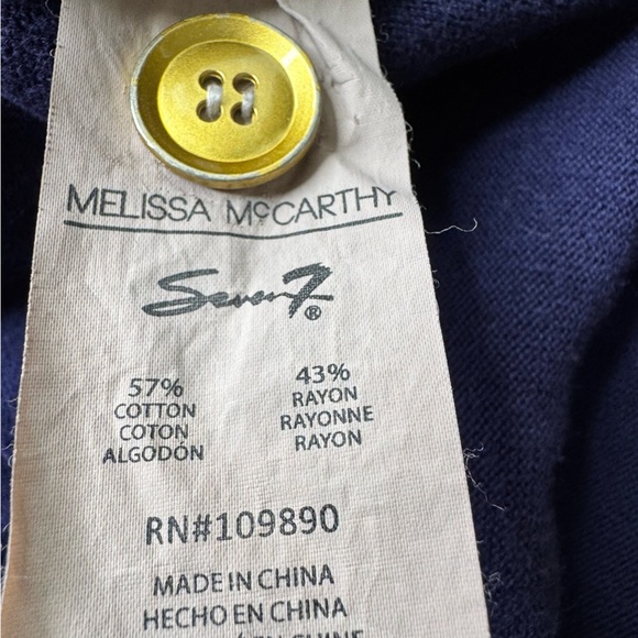 Melissa McCarthy Purple Longline Cardigan Sweater Size 2X - Picture 11 of 11